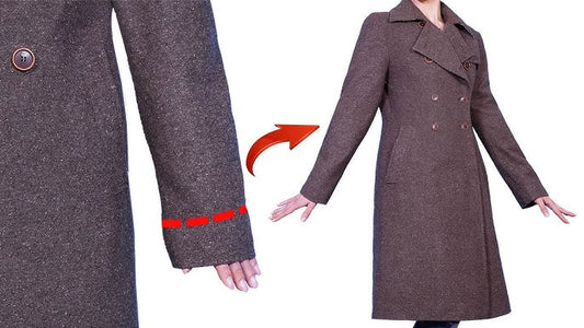 Shorten jacket sleeves (without lining)